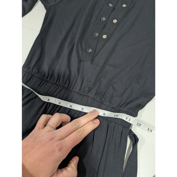 Lovers + Friends Jumpsuit Womens XS Black Long Sleeve Belted - Picture 8 of 11